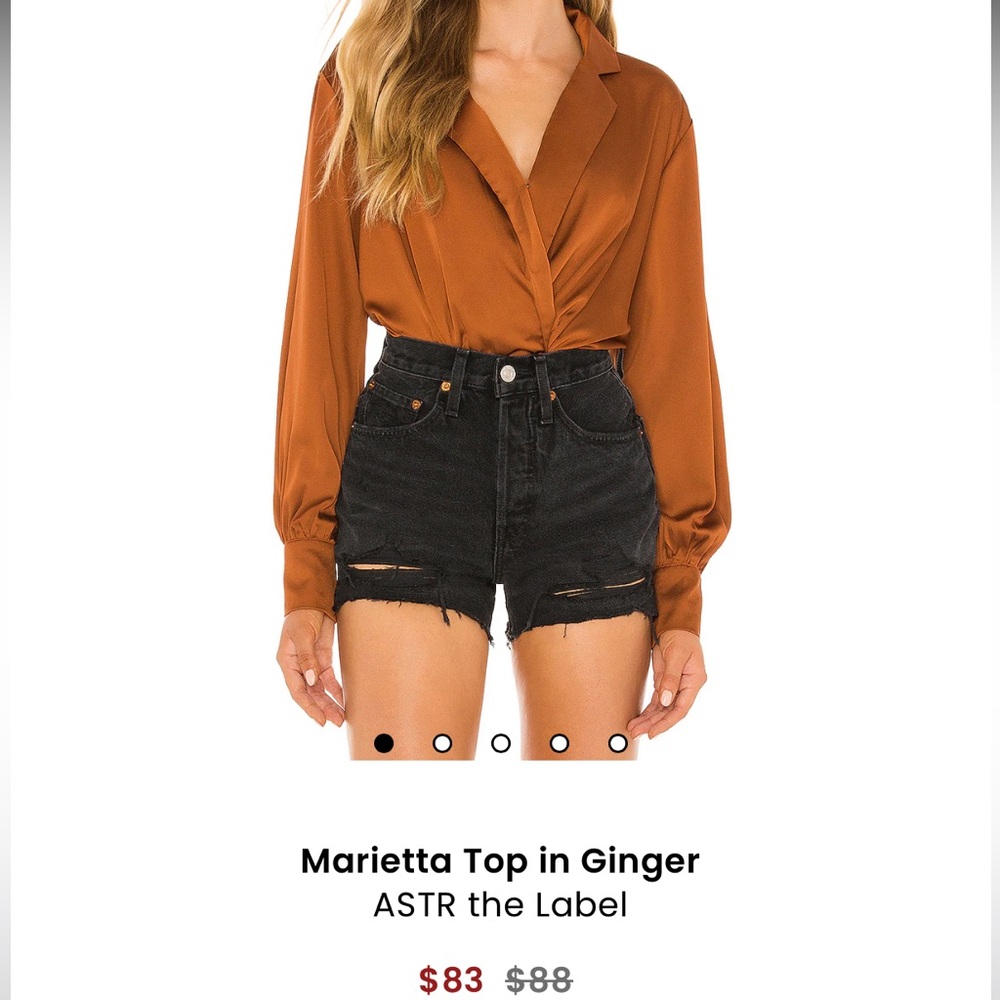 Astr Women's Marietta Top in Ginger